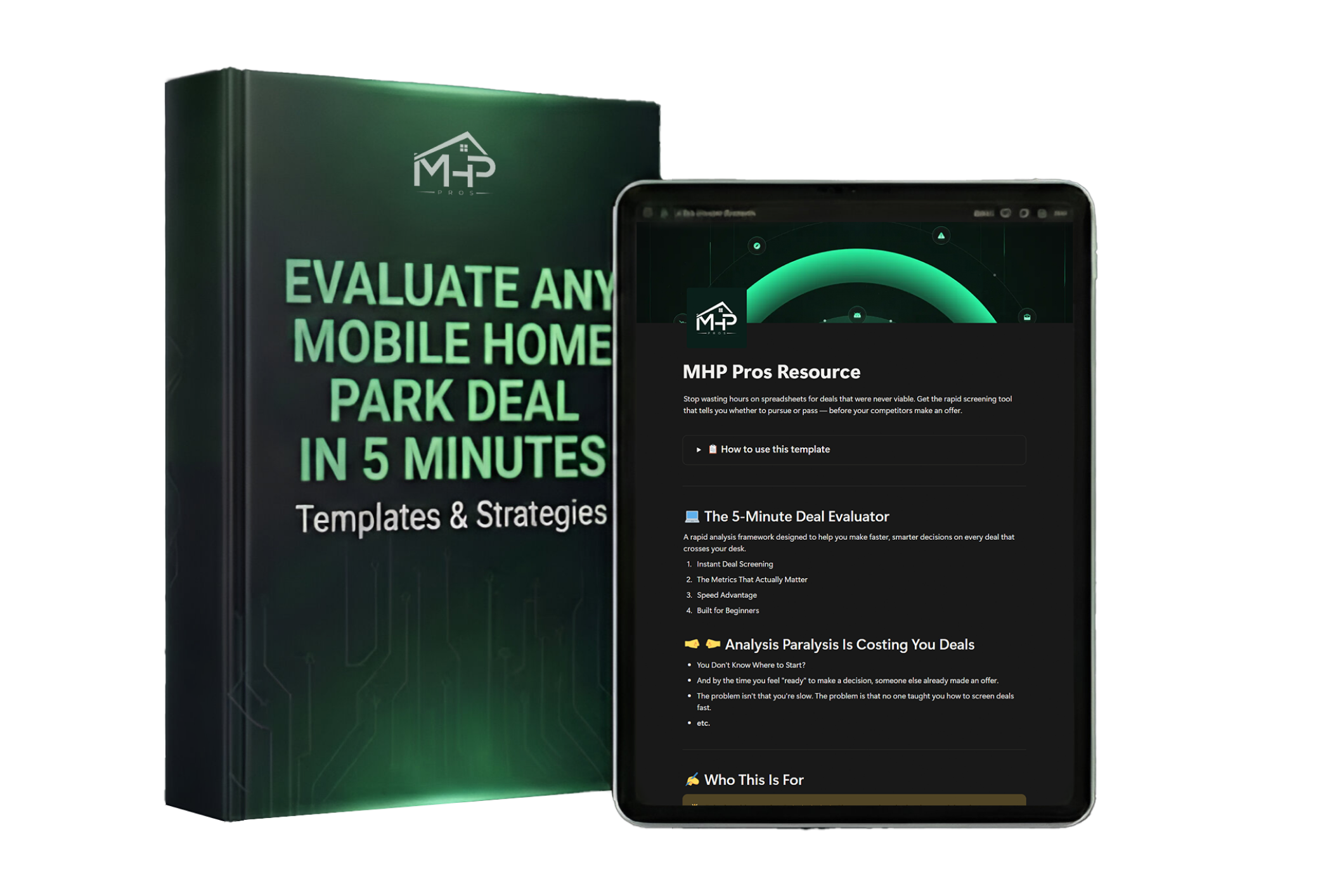 Deal Evaluator tool showing a mobile home park deal analysis
